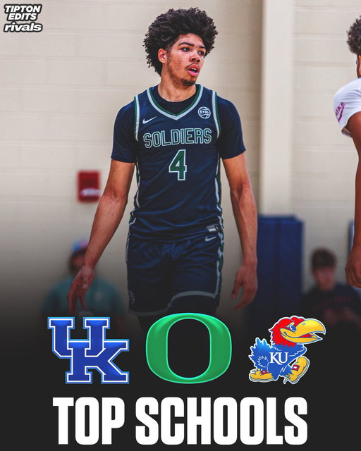 NEWS: 5⭐️ Tyran Stokes, the No. 1 overall recruit in the 2026 class, is down to three schools, he announced: 

Kentucky, Oregon, Kansas 

https://t.co/iOJjWOB4JV 
