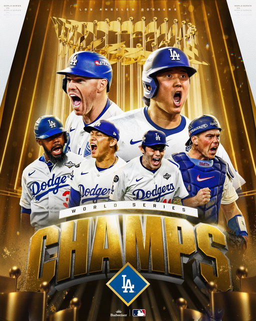 THE LOS ANGELES @DODGERS ARE THE 2025 #WORLDSERIES CHAMPIONS! #CHAMPS 