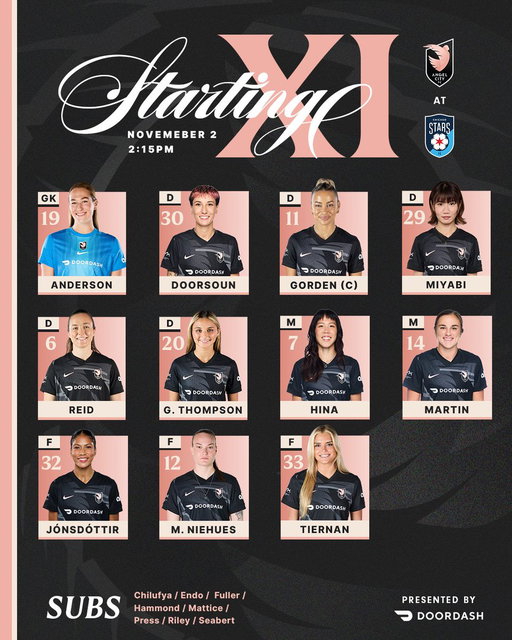 The #AngelCityFC Starting XI for #LAvCHI.
#Volemos | #NWSL | @DoorDash 