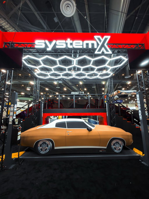 We didn’t wrench through all those late nights to keep this thing under a cover forever… 👀

Catch us at the #SystemXCeramic booth (#52211) at Noon.

🛞 We’re lifting the cover on ‘Synister’ &amp; showing off one of the baddest builds to ever roll out of GMG! 