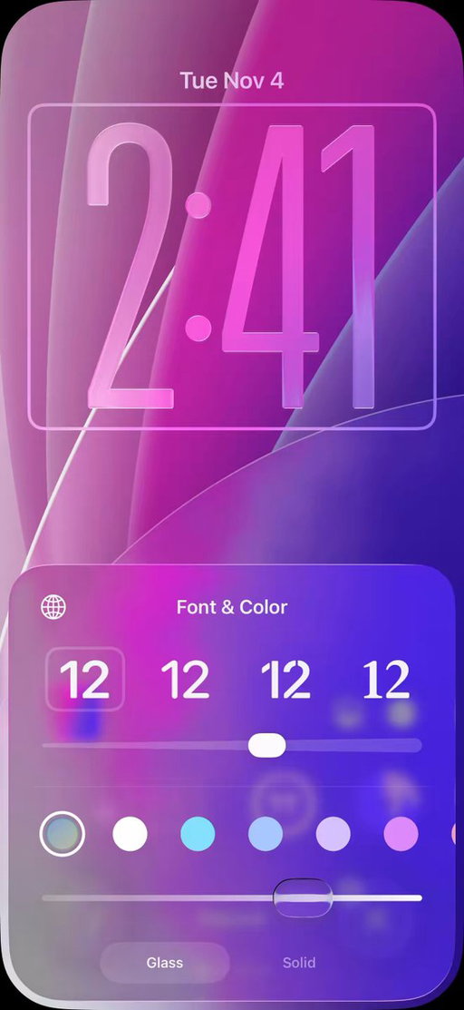 You can now change the intensity of Liquid Glass for the Lock Screen clock!

(iOS 26.2 Beta 1) 