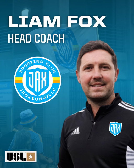 Sporting JAX is proud to welcome Liam Fox as our Men’s Head Coach! ⚽ 