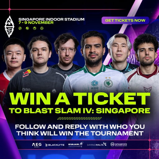 🚨 BLAST TICKET GIVEAWAY 🚨

Our first Dota LAN event starts on Friday. 
To celebrate, we want to give a chance to everyone e're giving away a few tickets!

To enter:
• Follow @BLASTDota 
• Like &amp; Share this post
• Give us your winner prediction below 👀👇 