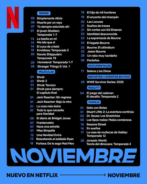 ¡Llegó noviembre! Los estrenos que más se hicieron esperar ya están aquí 😍✨ 
