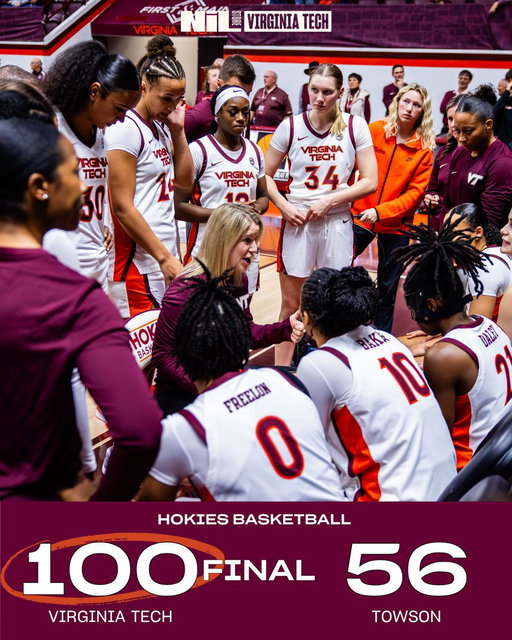 𝙏𝙧𝙞𝙥𝙡𝙚 𝙙𝙞𝙜𝙞𝙩𝙨 𝙛𝙤𝙧 𝙩𝙝𝙚 𝙃𝙤𝙠𝙞𝙚𝙨 👀

Hokies WBB dominated Towson 100-56 starting the season strong!

Directly support the Hokies by shopping their officially licensed merch today👇
https://t.co/pXeaWyv3lV 