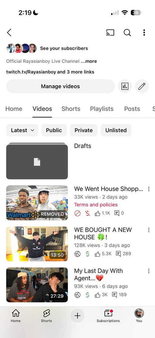 YOUTUBE WTF UNBAN ME RAKAI IS NOT A MINER HE IS 19 @YouTube 