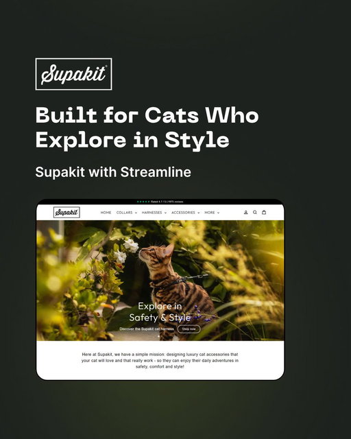 Most pet brands struggle to make ecommerce feel human.

Supakit found the balance, using the Streamline theme to blend craftsmanship, clarity, and connection. 👇 