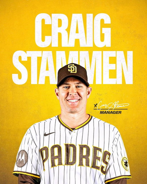 We have agreed to terms with Craig Stammen on a three-year contract to become our new manager. 