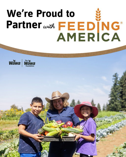 We’re committed to helping relieve hunger in our community. The Wawa Foundation is proud to announce a $100,000 grant to @FeedingAmerica and you can help too by visiting any store through 12/28 to make a donation. 
