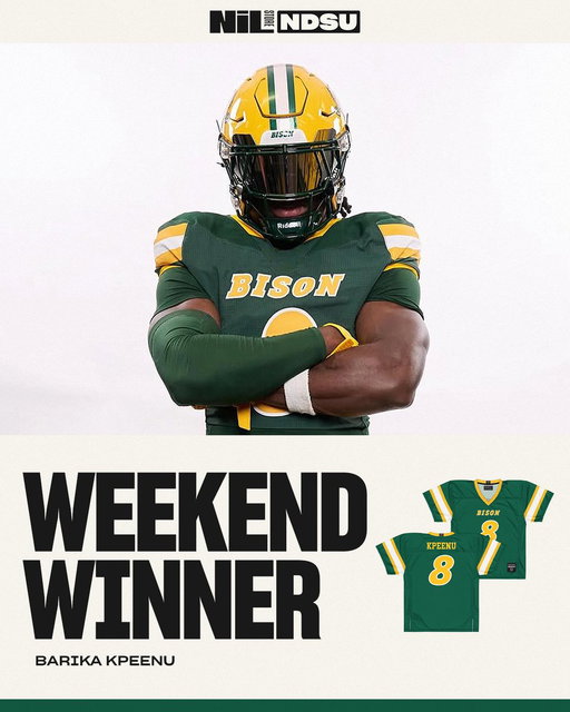 @barikakpeenu powered the Bison to a big win with three touchdowns against YSU!

Shop his collection today: https://t.co/aqaAsRtmLf 