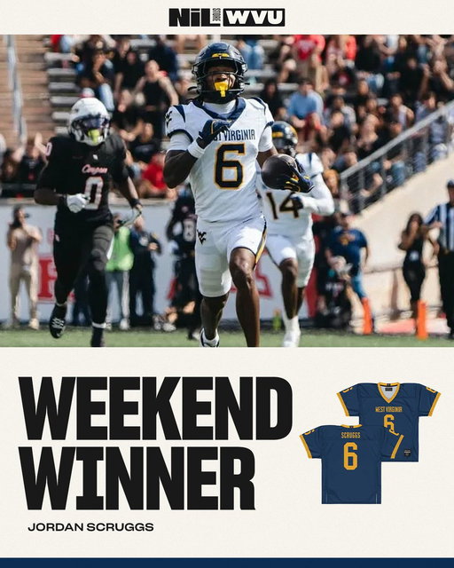 @JordyScruggs had an 80 yd pick six in the mountaineers win!

Shop his collection today: https://t.co/NX9HXzBOH4 