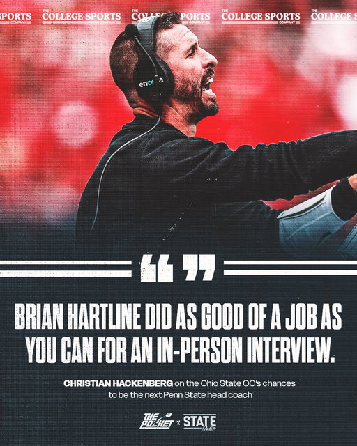 Pretty impressive interview by Brian Hartline to be Penn State’s next HC last Saturday 🫣 