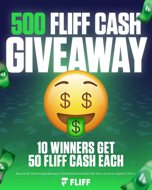 🚨 FLIFF CASH FRIDAY 🚨

500 Fliff Cash up for grabs 👇

🤝 Must be following @fliff
👍 Like + RT this post
💬 Reply with your Fliff username + #FliffCashFriday

10 winners will receive 50 FC each 💰
Winners announced by 6:00pm ET ✅ 