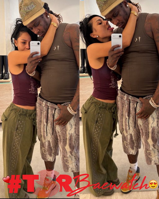 Young Thug and Mariah The Scientist with some mirror pics. ❤️✍🏾: #TSRStaffLG 