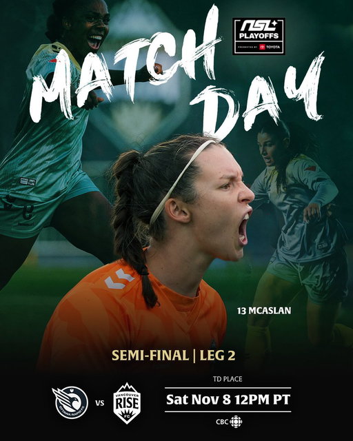 Leg 2 in Ottawa. Let’s go 💪

🆚 @ottrapidfc
🏟️ TD Place
🕛 12 PM PT
📺 CBC

#VanRiseFC 