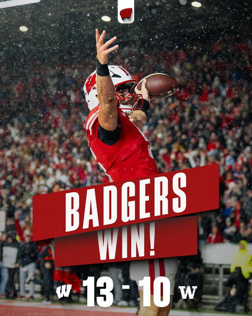 BADGERS WIN!!! 