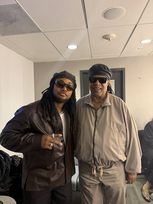 Got to link and perform with some Legends today @StevieWonder 