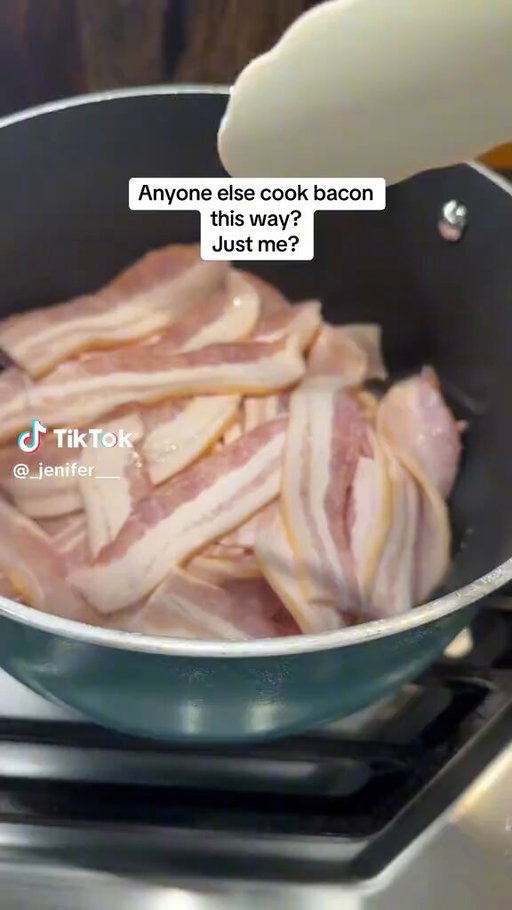 I suddenly realize as a collective we have been over complicating cooking bacon 🤯 

 