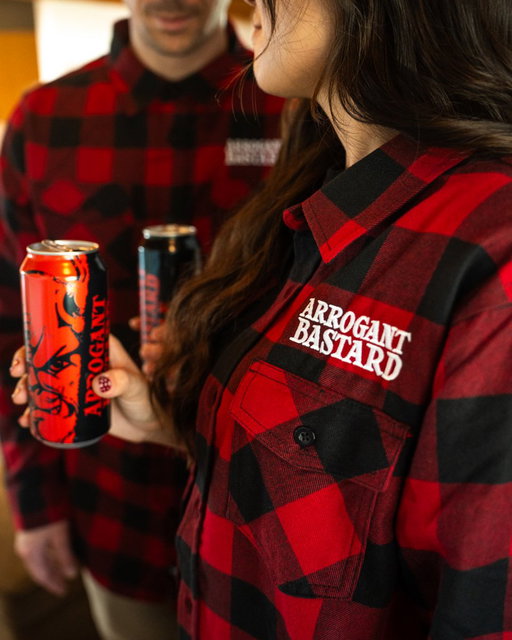 In honor of my birthday, we’ll call this sturdy, supple flannel embroidered with my name on it a birthday suit. 

Available only at Stone locations, along with more Arrogant gear to wear under it. Or over it. If I’m involved, having style is a given. 