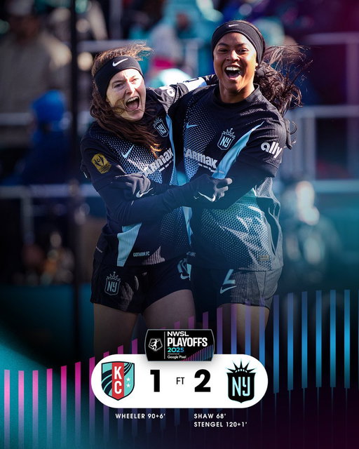 Gotham FC with the upset extra time win in KC to advance to the semis! 