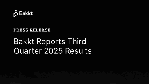 Bakkt reports strong Q3 2025 results:
↳ GAAP revenue of $402.2M, up 27% YoY
↳ Adjusted EBITDA of $28.7M, up 241% YoY
↳ $64.4M in cash and no long-term debt

Bakkt continues its transformation as a pure-play digital asset infrastructure company.

🔗 https://investors.bakkt.com/news-releases/news-release-details/bakkt-reports-third-quarter-2025-results 