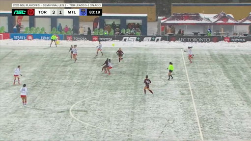 Lauren Rowe with the strike and they're doing the worm in the snow 😂 