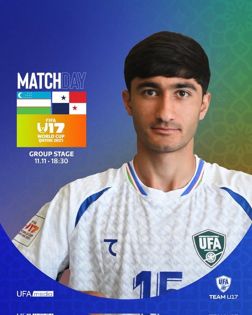 #MatchDay 

🏆 FIFA U-17 World Cup 2025

🇺🇿 Uzbekistan — Panama 🇵🇦
🗓 11-noyabr | 18:30 (Tashkent time(
🏟  Aspire academy 
