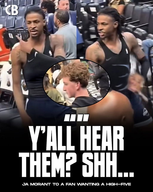 “Y’ALL HEAR THEM? SHH…” 

Ja Morant to a young Memphis Grizzlies fan who tried to get a high-five during a quiet, pregame moment in the arena 👀🗣️

Thoughts? 🤔

Via. @jefeisland 