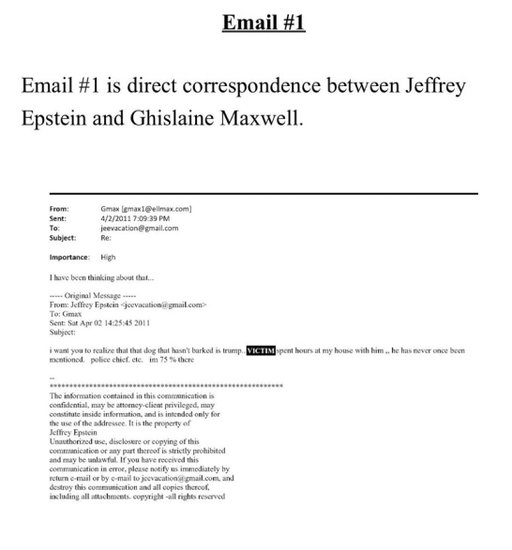 EPSTEIN BOMBSHELL: Newly released emails show Jeffrey Epstein told Ghislaine Maxwell that Donald Trump “spent hours at my house,” “knew about the girls,” and “that dog that hasn’t barked is trump.” 
