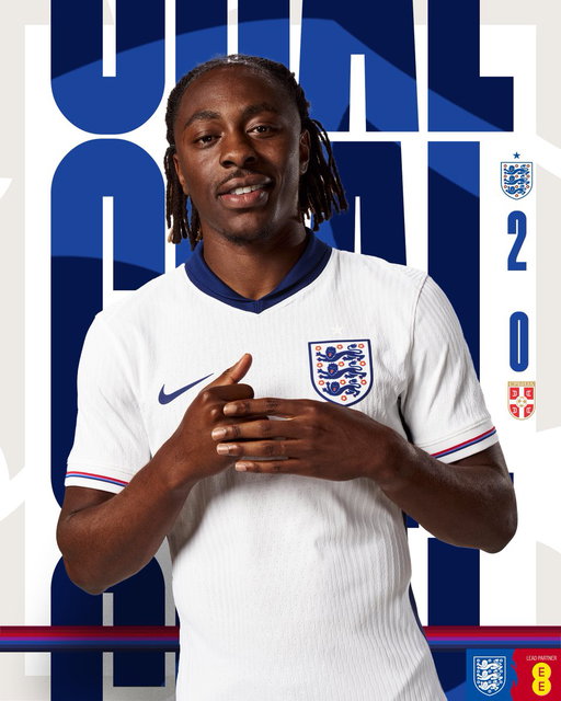 2-0 to the #ThreeLions! 😁

@PhilFoden puts it on a plate for @EbereEze10 who effortlessly guides it into the top corner. 