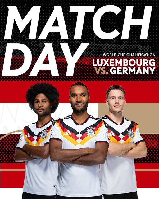 MATCHDAY!! Back in action and ready to face Luxembourg 👊

📸 Philipp Reinhard/DFB 

#DFB #GermanFootball #GermanMNT 