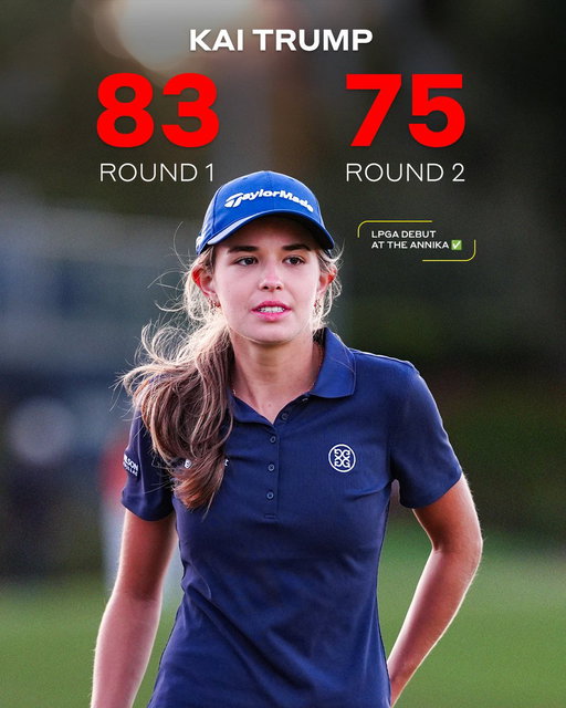 Kai Trump will miss the cut in her LPGA debut at The ANNIKA. 