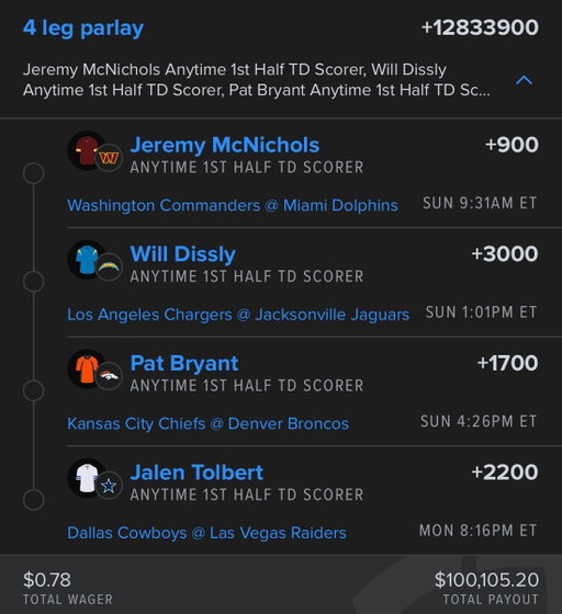 Fanduel NFL 🏈

78 cents -> $100,000 🤑

#Loosechangelotto 🎰

Tap in ⬇️
https://t.co/QpYnaBZdZE 