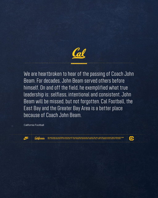 Our thoughts go out to John Beam’s family and all those he impacted throughout his life. 