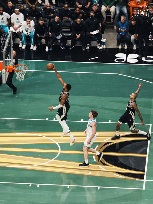 Kuz celebrated from the moment Giannis took off. 