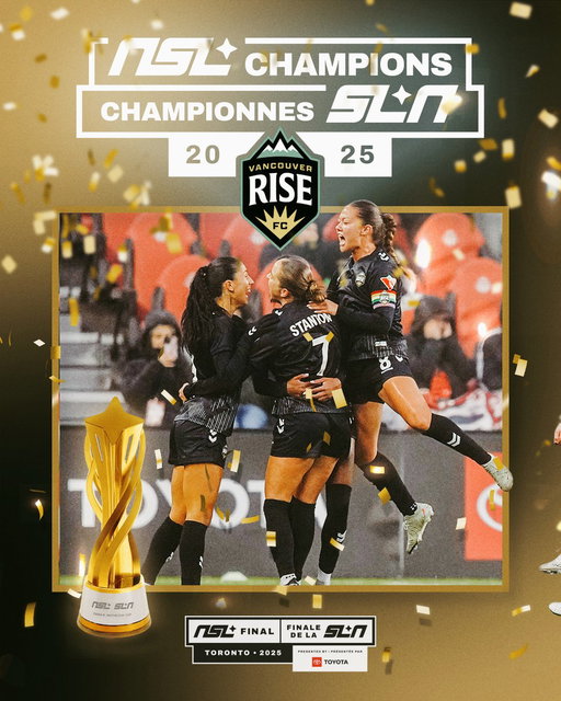 History made. 🏆✨ Vancouver Rise are your NSL Champions! 👏 