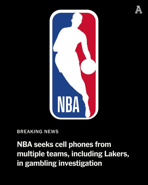 BREAKING NEWS: The NBA has asked multiple teams, including the Los Angeles Lakers, to hand over documents and other property as part of its investigation into illegal sports gambling, six league sources told The Athletic. 