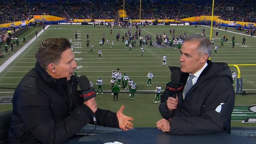 "We're frequently mistaken for each other."

Prime Minister Mark Carney 🤝 Malik Carney! 

🗓️: 112th #GreyCup | TONIGHT at 6 PM ET⁣
🇨🇦: TSN, CTV, RDS⁣
🇺🇸: CBSSN⁣
🌎: CFL+ 
