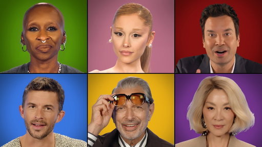 Cynthia Erivo, Ariana Grande, and the cast of @wickedmovie perform a song about #WickedForGood 🩷💚 #WickedWeekOnFallon #FallonTonight 