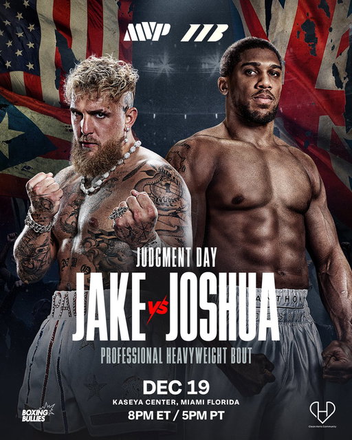Be careful what you wish for 🤫  

Anthony Joshua fights Jake Paul, Friday 19 December in Miami 💥 