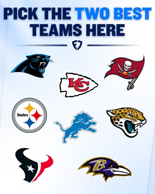 What's the right answer?

The options 👇

Panthers, Chiefs, Buccaneers, Steelers, Lions, Jaguars, Texans, Ravens 