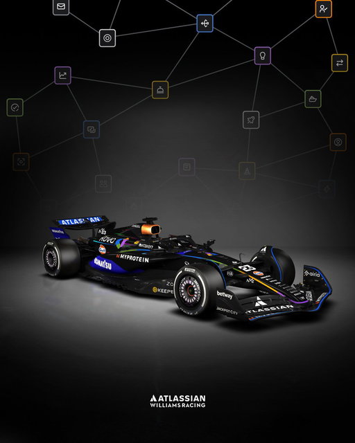 Take a closer look at our Vegas-inspired livery, celebrating the speed and power offered by Atlassian’s AI-powered solution Rovo 😮‍💨 