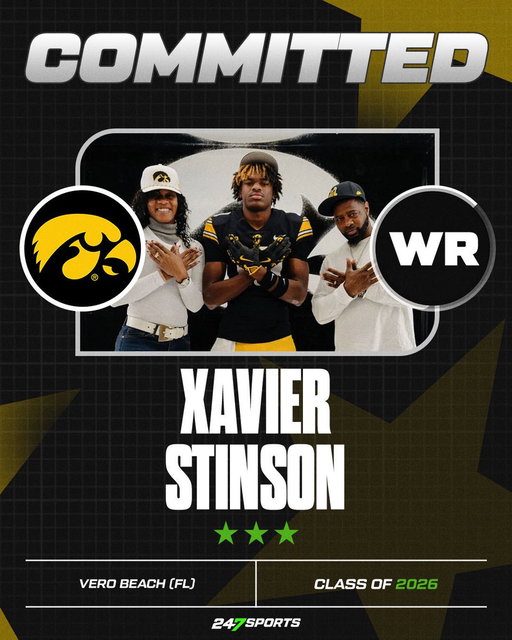 BREAKING: @HawkeyeFootball has landed a commitment from receiver Xavier Stinson.

Huge pickup for the Iowa Hawkeyes.

Story: https://t.co/XcQwAiSDJm @SBock247 @DavidEickholt @EliotClough 

@247Sports / @Xavierstin11