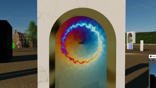 Messing around with shaders for the new Portal object.  The nice colouring technique is from @XorDev.  Not sure whether to keep the effect planar or do some raymarching. 