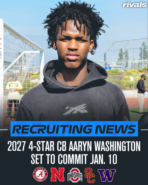 Santa Ana (Calif.) Mater Dei ’27 DB Aaryn Washington has cut his list of schools to down to five and is set to make his commitment in January at the @AABonNBC 
https://t.co/oyD9JQzGhF 