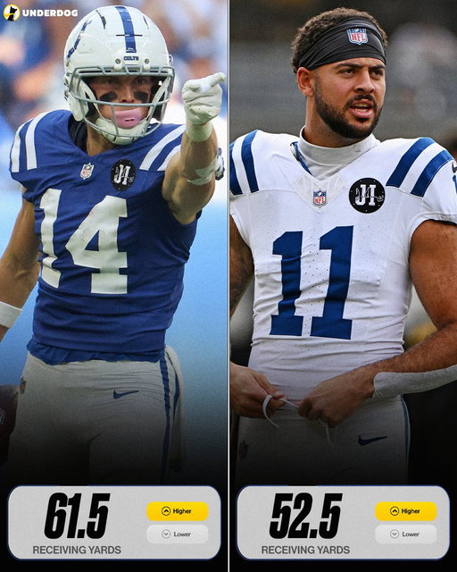 There's a new WR1 in town.

Alec Pierce is projected more receiving yards than Michael Pittman Jr. in Week 12 👀 