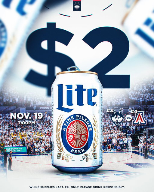 $2 Miller Lite returns to Gampel tomorrow 👀 