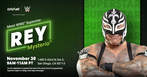San Diego, get ready to welcome your hometown hero and #WWE Hall of Famer @reymysterio #SurvivorSeries 