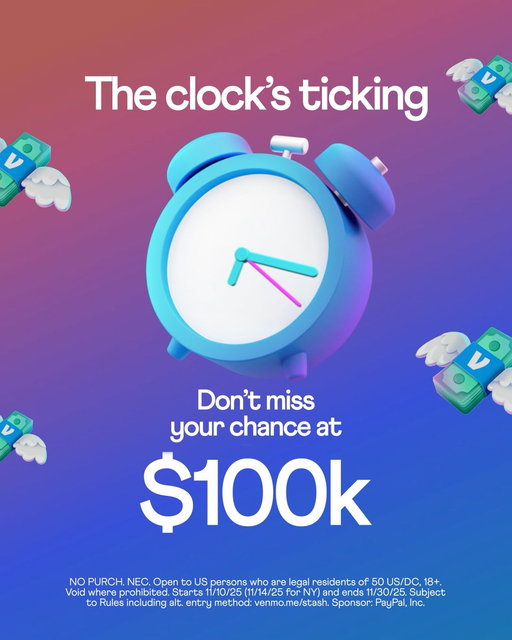 A chance to win $100k AND the opportunity to earn cash back on your favorite brands? Say less. ​

Join Stash, choose a bundle of your favorite brands, and you’ll lock in your shot at winning $100k. ​

Giveaway ends 11/30/25. Click the link in bio before time runs out! ⏰ See official rules.