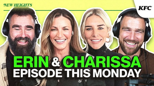 Who’s excited for @ErinAndrews and @CharissaT to make their New Heights debut?! 

Special guest episode premieres MONDAY! 